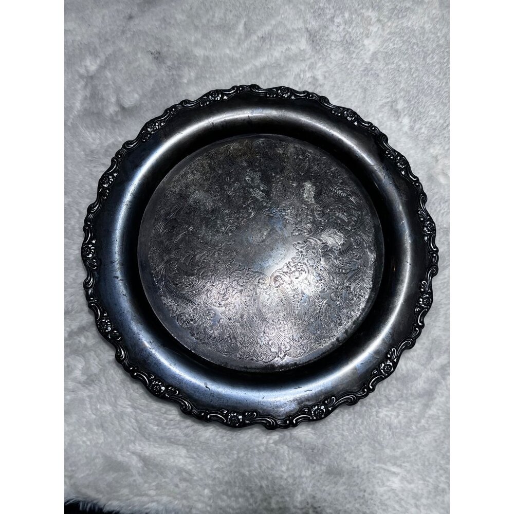 Oneida silver plated platter unpolished used